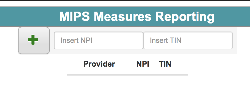 Enter NPI and TIN