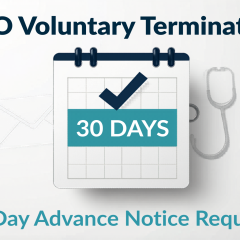 ACO Voluntary Termination: 30-Day Advance Notice Required