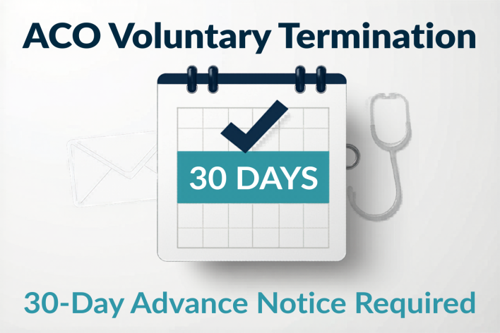 ACO Voluntary Termination: 30-Day Advance Notice Required